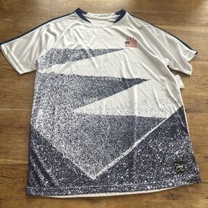 Mitre USA size small blue and white jersey.  NWT